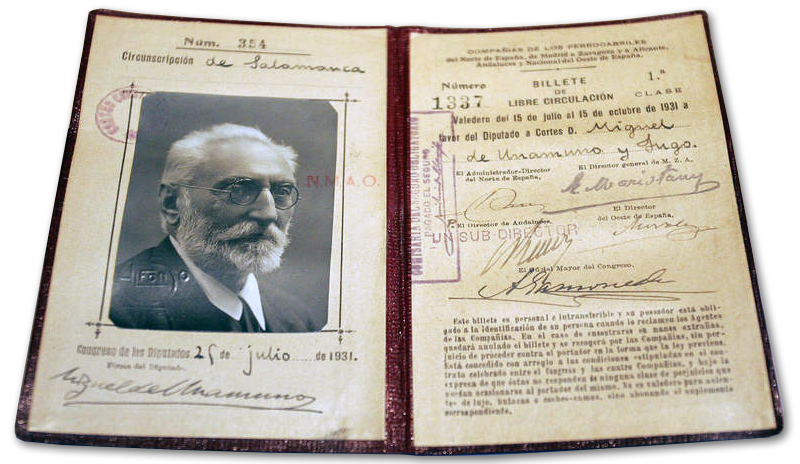 Documentos personales de D. Miguel de Unamuno, en la casa museo que la universidad tiene en Salamanca junto al edificio histórico.
