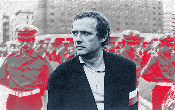 A portrait dated 1981 of Adam Michnik in Warsaw. Michnik co-founded the KOR (Committee for the Defence of Workers) in 1977. He was detained many times between 1965 and 1980. A popular 